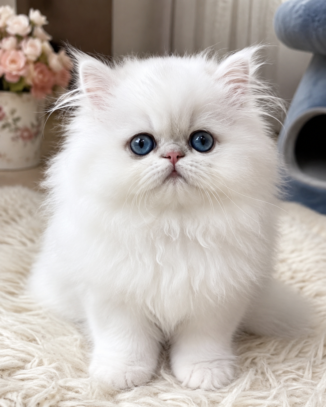 Persian Doll Face Blue Eyes Kitten